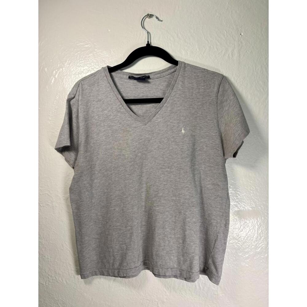 Ralph Lauren Sport Mens Large‎ V-Neck T-Shirt Old Money Cotton Classic Preppy
